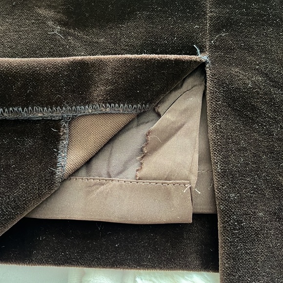 Custom Made Brown Velvet Mini Skirt Approx 6-8 - Picture 2 of 7
